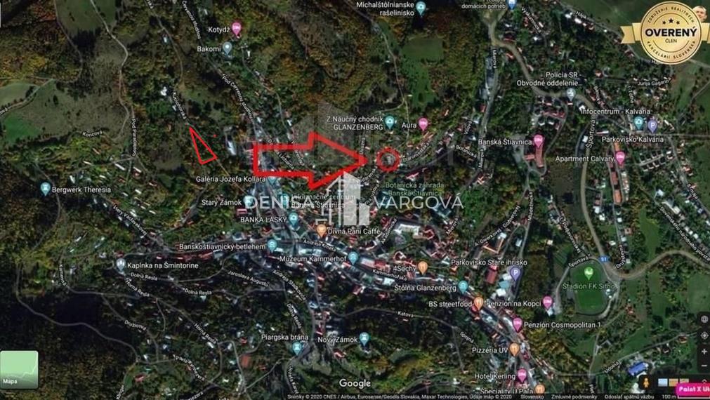 Pozemok na predaj v Banskej Štiavnici, centrum.