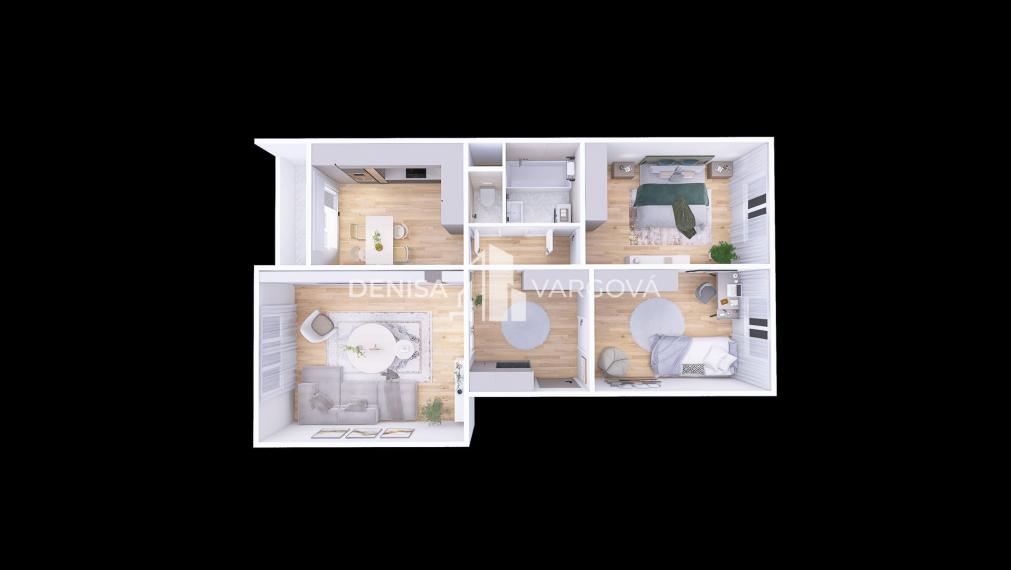 PREDANÉ - Na predaj 3i byt s pekným výhľadom v BB