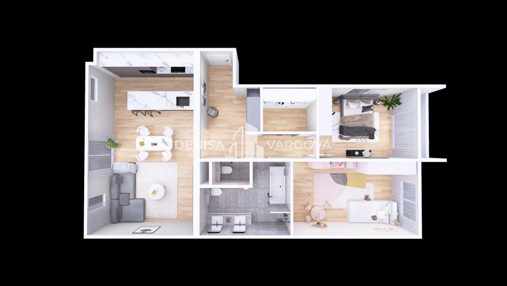 Moderný 3i byt v novostavbe KUBÁNIHO DVORY- Zvolen