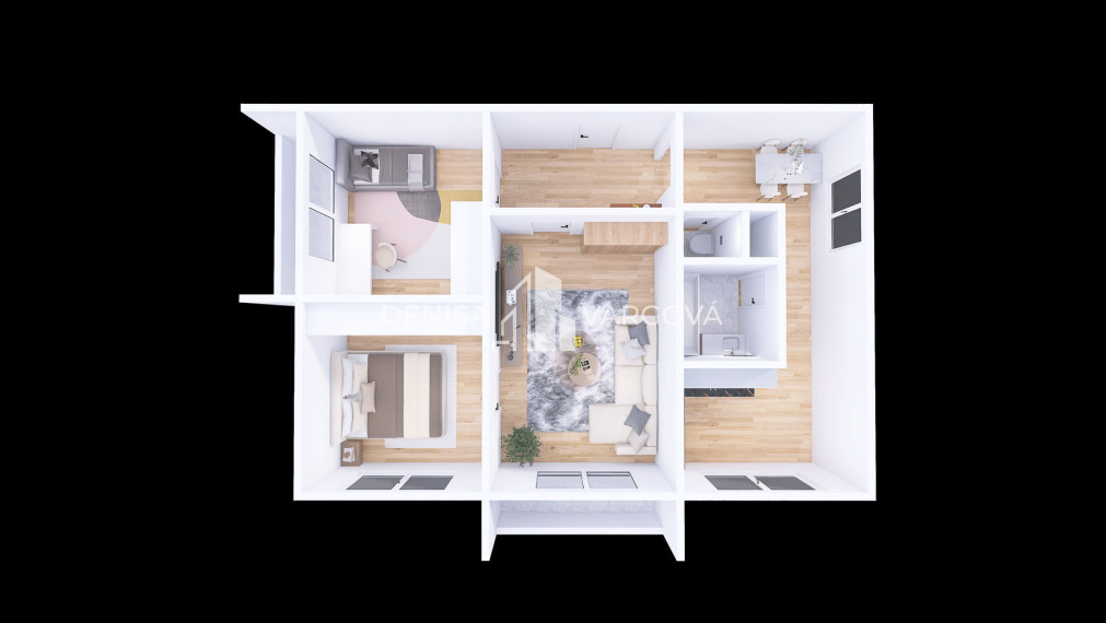 Priestranný, rekonštruovaný 3i byt, Ružová ul.BB